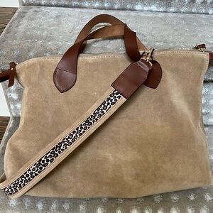 Suede handbag